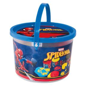 AS Πλαστελίνη Marvel Spiderman Κουβαδάκι Με 4 Βαζάκια Και 8 Εργαλεία 200g