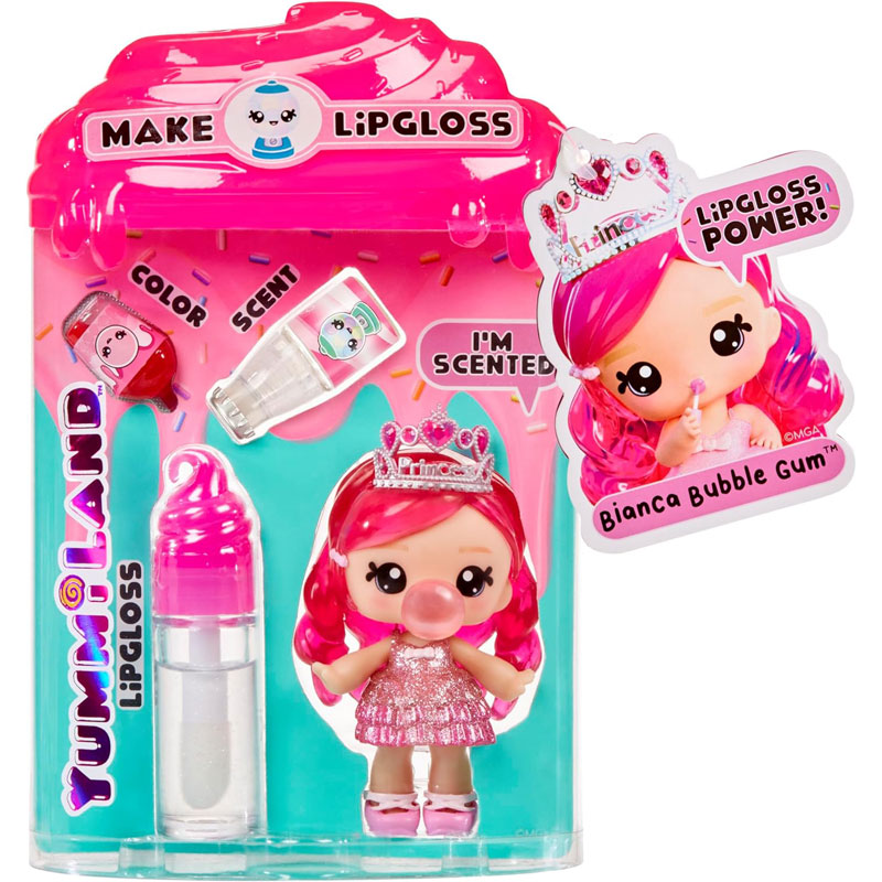 MGA Entertainment Yummiland Lipgloss Doll- Bianca Bubble Gum