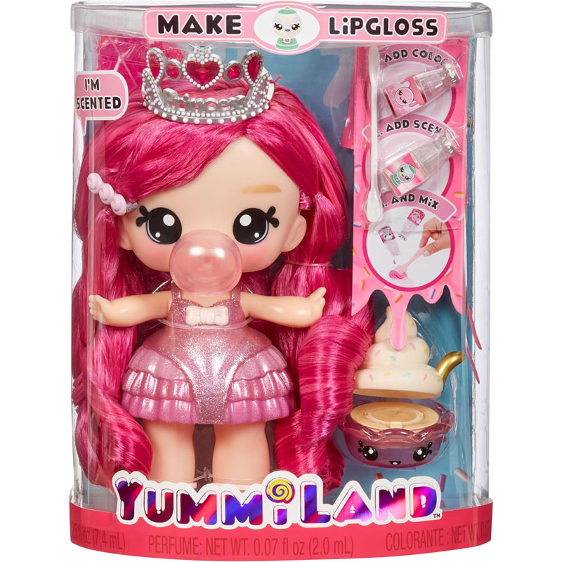 MGA Entertainment Yummiland Lipgloss Large Doll &  Pet - Bianca Bubble Gum