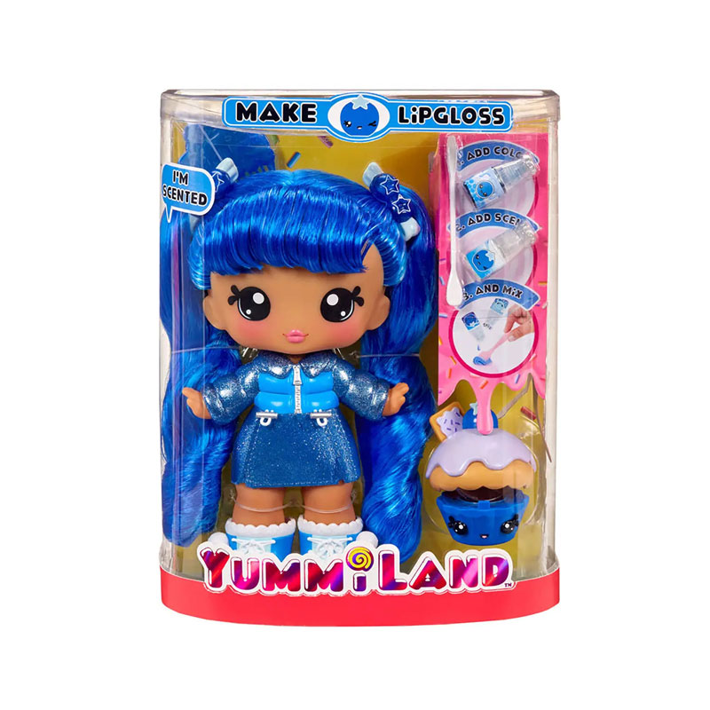 MGA Entertainment Yummiland Lipgloss Large Doll &  Pet - Rory Blueberry