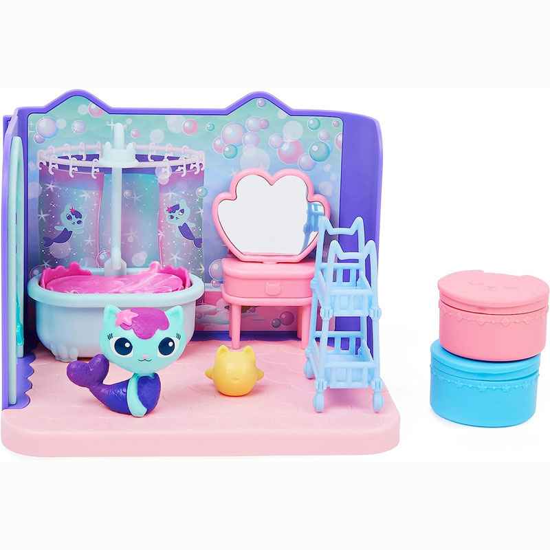 Spin Master Gabby’s Dollhouse Σετ δωμάτια κουκλόσπιτου Mercat’ Primp & Pamper Bathroom