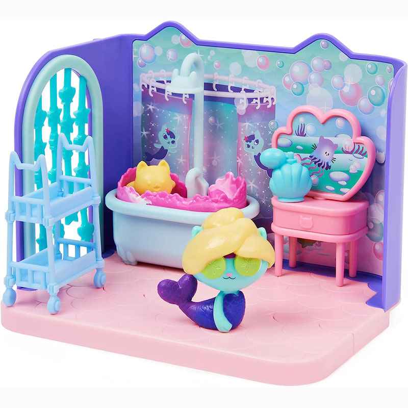 Spin Master Gabby’s Dollhouse Σετ δωμάτια κουκλόσπιτου Mercat’ Primp & Pamper Bathroom