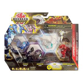 Spin Master Bakugan Legends Collection Pack Maxodon, Montrapod, Trox & Dragonoid x Auxillataur Ultra