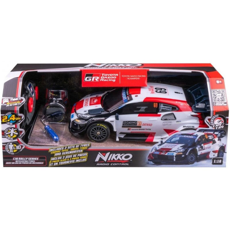 NIKKO Τηλεκατευθυνόμενο Αυτοκίνητο RC WRC Toyota Gazoo Night Mode 1:18 34-10394