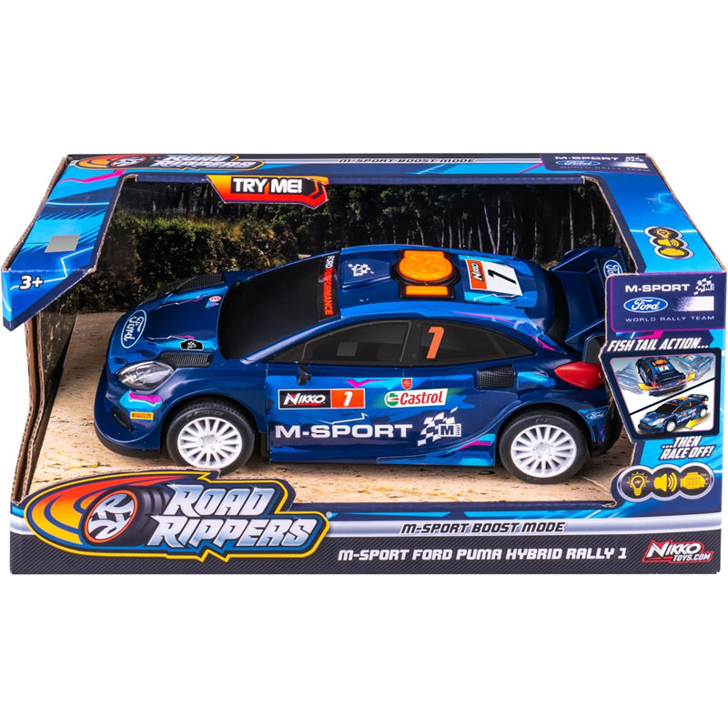 NIKKO Road Rippers Ford M-Sport Puma Hybrid Rally 1 Boost Mode Light & Sound Effects 25 cm 36-20630