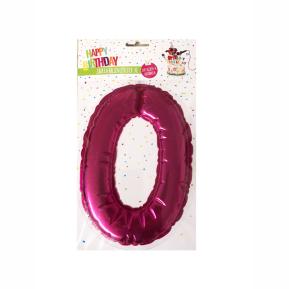 Happy Birthday Ballon Sticker 2 in 1 XL ροζ 19cm No0