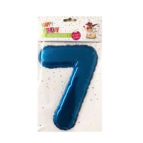Happy Birthday Ballon Sticker 2 in 1 XL μπλε 19cm No7