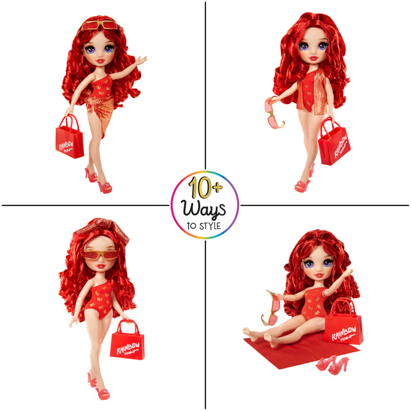 MGA Entertainment Κούκλα Rainbow High Swim & Style Fashion Doll 28cm Ruby Anderson (Red) 507277EUC