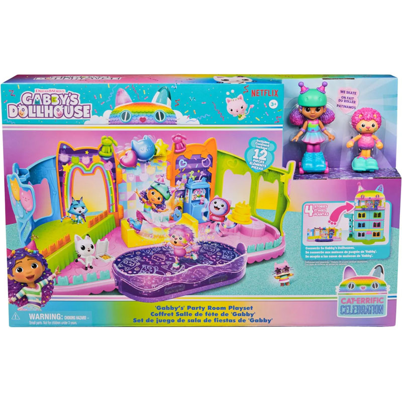 Spin Master Gabby’s Dollhouse Gabby's Party Room Playset Attic & Skate Park 6069755