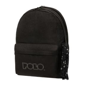Polo Original Double Scarf Σχολική Τσάντα Πλάτης Γυμνασίου - Λυκείου Μαύρο 901235-2002