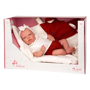 Arias Reborn Κούκλα Μωρό Luna Caldera 40cm με κουβέρτα και μαλακό σώμα & άκρα βινυλίου 98076