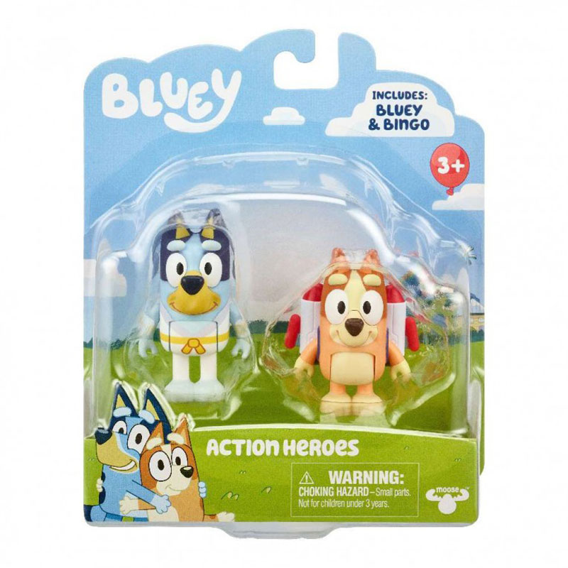 Giochi Preziosi Bluey Φιγούρες 6cm 2 Pack Παραλία - Action Heroes