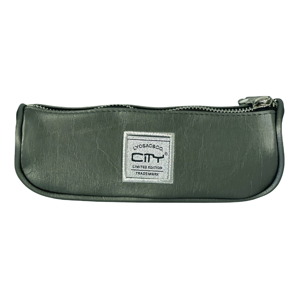 Lycsac Κασετίνα βαρελάκι city eclair silk 28499 green 1zip