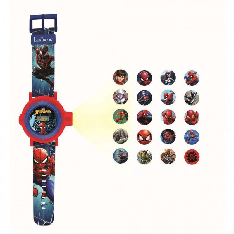 Lexibook Ψηφιακό Ρολόι Χειρός Spider-Man Digital Projection Watch with 20 images DMW050SP