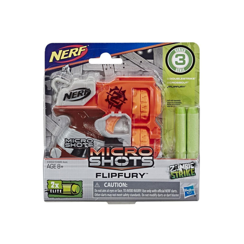 Hasbro Nerf Microshots Zombie Strike Flipfury Πορτοκαλί