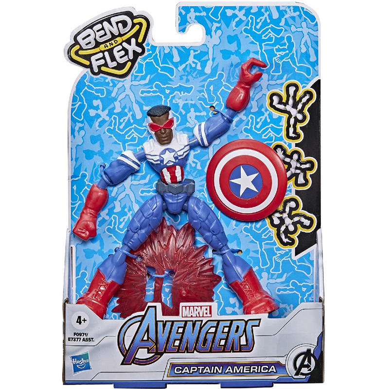 Hasbro Marvel Avengers Bend and Flex Figures 15cm Captain America Falcon
