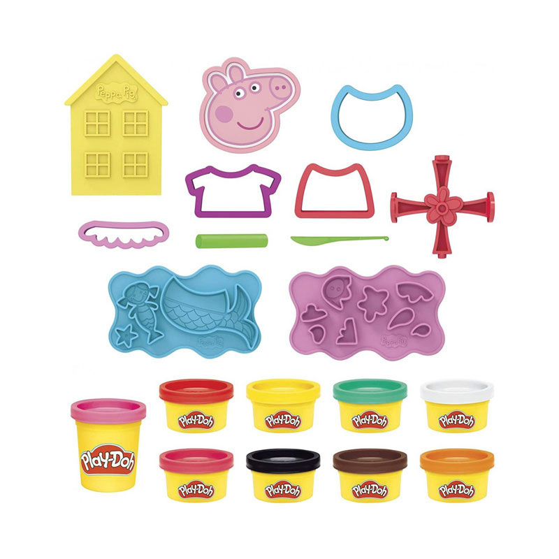 Hasbro Play-Doh Peppa Pig Σετ Με 9 Δοχεία και 11 Αξεσουάρ F1497