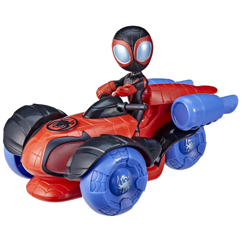 Hasbro Marvel Spidey and His Amazing Friends Glow Tech Vehicle Miles Morales : Spiderman