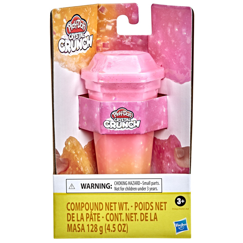 Hasbro Play-Doh Crystal Crunch Ροζ - Πορτοκαλί
