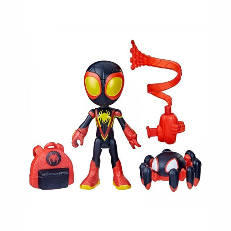 Hasbro Marvel Spidey and His Amazing Friends Spidey Webspinner Figure Miles Morales 10cm