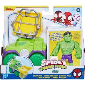 Hasbro Marvel Spidey and His Amazing Friends Hulk Smash Truck, Action Figure, Vehicle, and Accessory