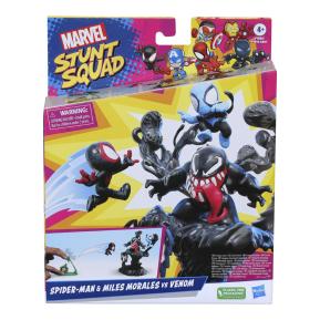 Hasbro Marvel Stunt Squad Villain Knockdown Playset Spider-Man & Miles Morales vs Venom
