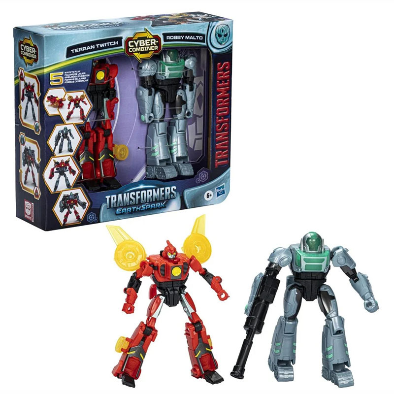 Λαμπάδα Hasbro Transformers EarthSpark Cyber-Combiner Set 1 Terran Twitch & Robby Malto Figure F8438