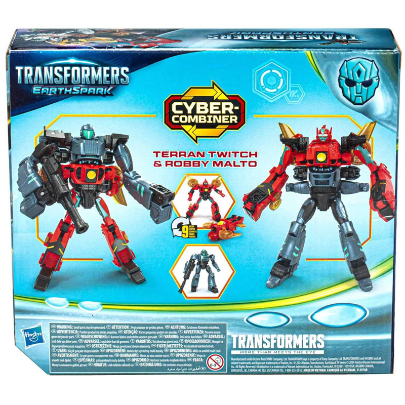 Λαμπάδα Hasbro Transformers EarthSpark Cyber-Combiner Set 1 Terran Twitch & Robby Malto Figure F8438