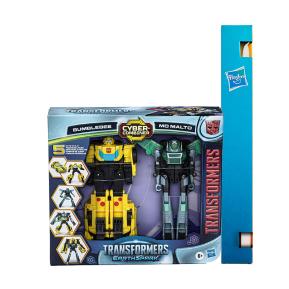 Λαμπάδα Hasbro Transformers EarthSpark Cyber-Combiner Set 2 Bumblebee & Mo Malto Action Figure F8439