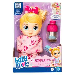 Hasbro Baby Alive Shampoo Snuggle Harper Hugs Blonde Hair Water Baby Doll 28cm F9119