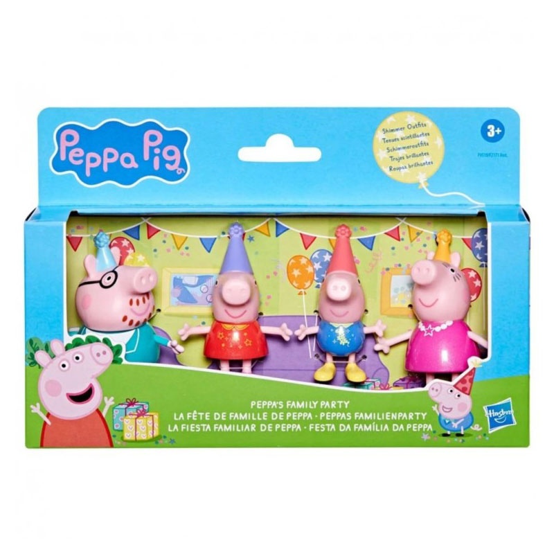 Hasbro Peppa Pig Φιγούρες Peppa's Family Party 4-Pack