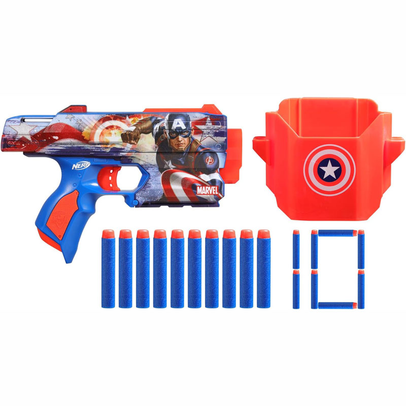 Λαμπάδα Hasbro Nerf Marvel Captain America Dart Blaster F9717