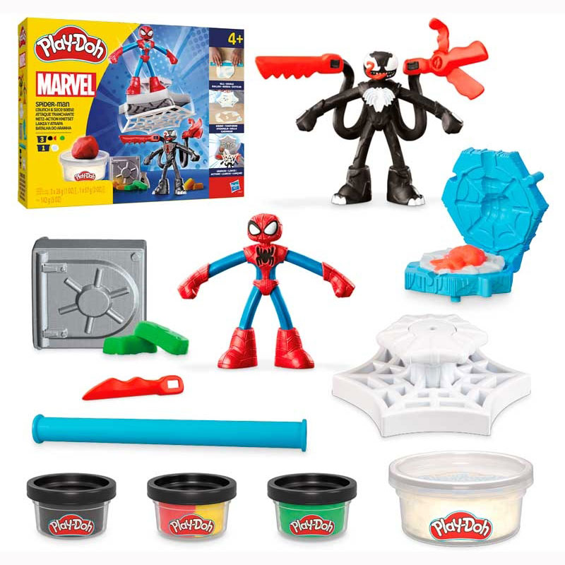 Hasbro Play-Doh Marvel Spiderman Launch and Slice Battle Playset F9827