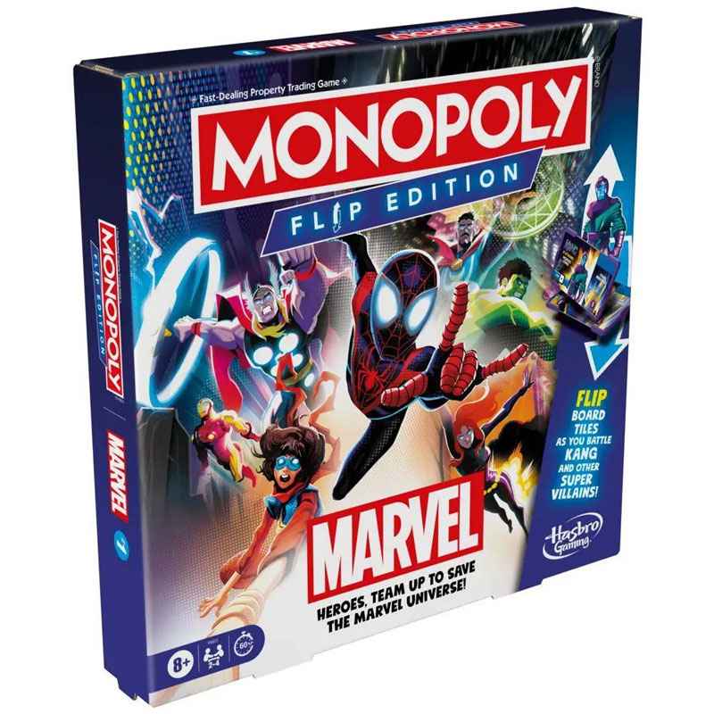 Hasbro Επιτραπέζιο Monopoly Flip Edition Marvel (Ελληνική Έκδοση) F9931