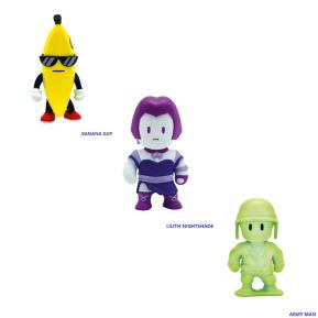 Just Toys Stumble Guys 3D Mini Figures S1 3 Pack Banana Guy, Lilith Nightsade & Army Man