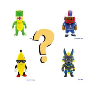 Just Toys Stumble Guys 3D Mini Figures 5 Pack Banana Guy, T-Rex, Quarterback, Anubis & 1 Mystery