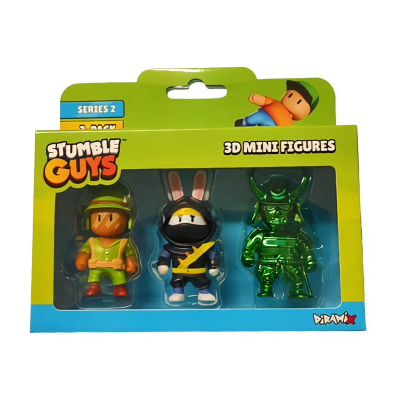 Just Toys Stumble Guys Series 2 3D Mini figures 5cm 3 pack Private Devis/Furiken/Sei Taishogun