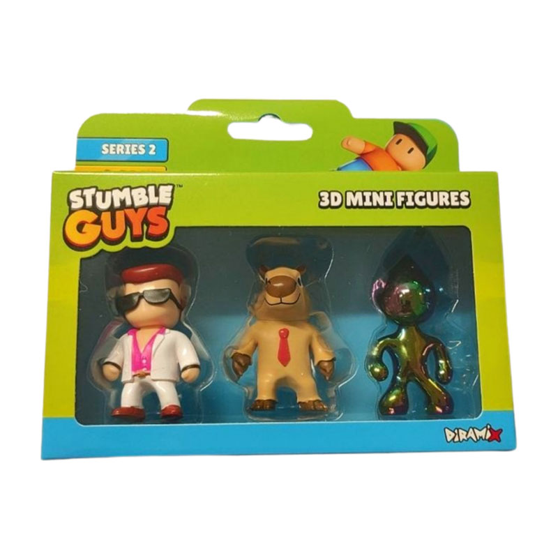 Just Toys Stumble Guys Series 2 3D Mini figures 5cm 3 pack Disco Dan/Capybara/Liquid Rainbow