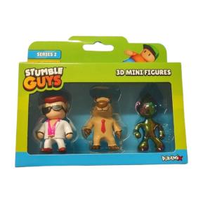 Just Toys Stumble Guys Series 2 3D Mini figures 5cm 3 pack Disco Dan/Capybara/Liquid Rainbow