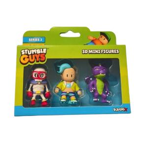 Just Toys Stumble Guys Series 2 3D Mini figures 5cm Super Bones/Velocit/Dusk Dragon