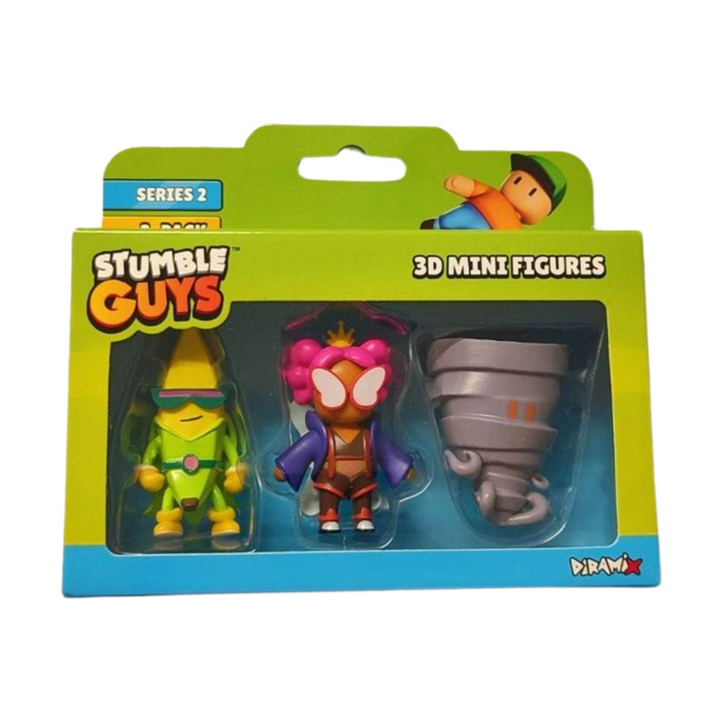 Just Toys Stumble Guys Series 2 3D Mini figures 5cm Super Banana/Fly Kween/Twister