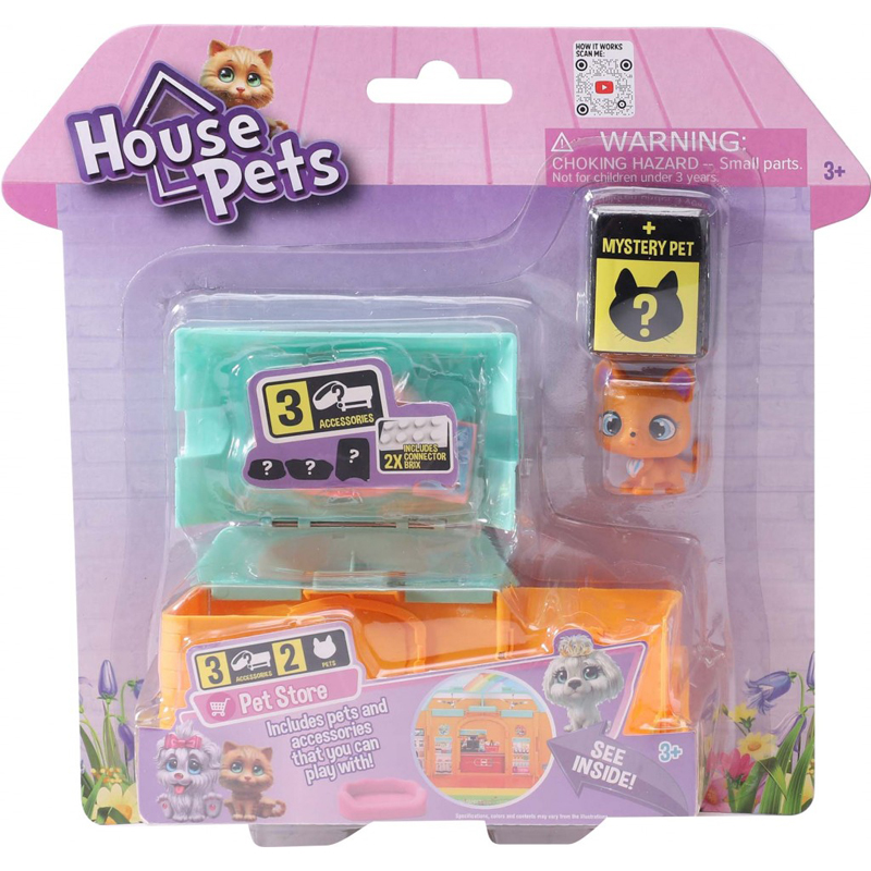 Just Toys House Pets Playset Pet Store with Orange Kitty