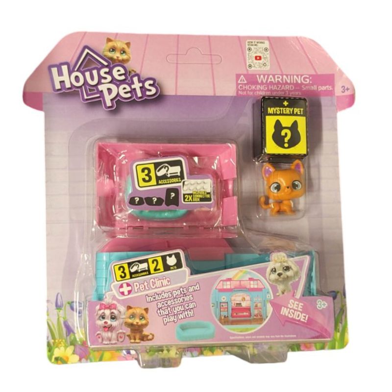 Just Toys House Pets Playset Pet Clinic with Orange Kitty