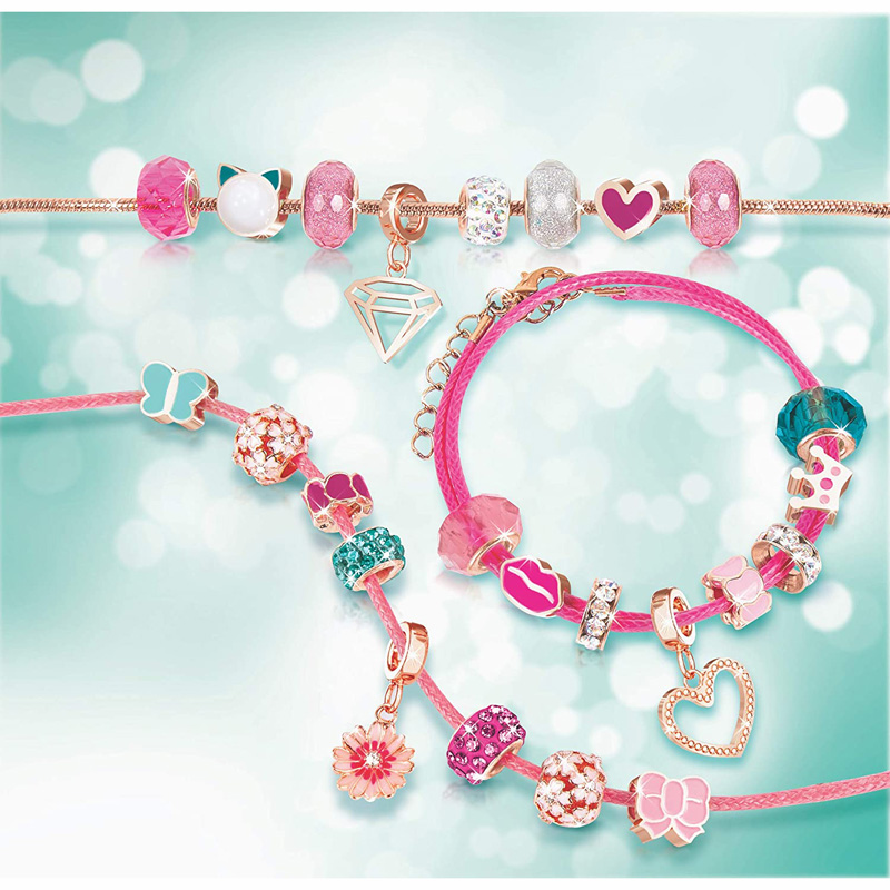 Make it Real Jewellery Halo Charms Bracelets: True Pink 1722