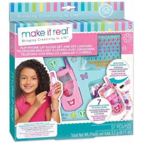 Make it Real Beauty Flip Phone Lip Gloss Set and DIY Layard 2329