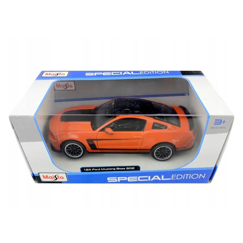 Maisto Matte Black Series 1:24 Ford Mustang Boss 302 Orange