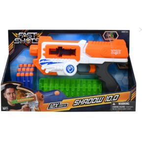 Just Toys Fast Shots Shadow 10.0 With Foam Darts 590057