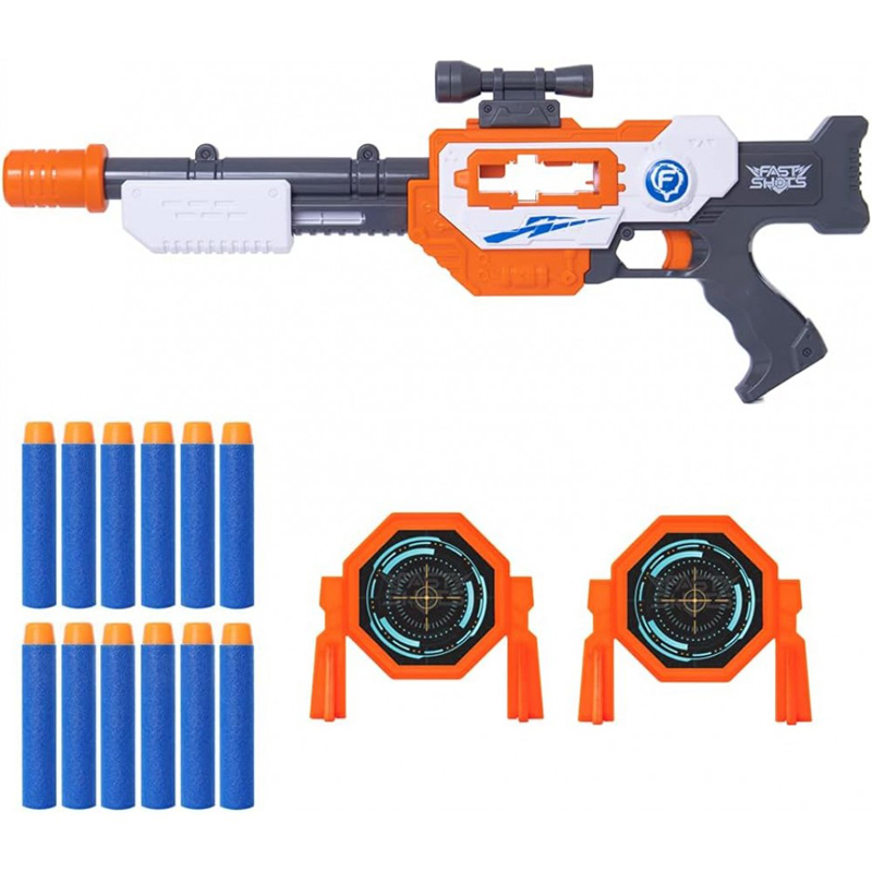 Just Toys Fast Shots Zephyr Xtreme With 12 Foam Darts And 2 Targets 590059