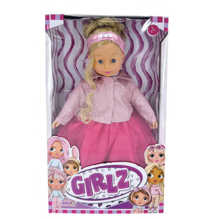 Just Toys Bambolina Girlz Κούκλα Μόδας 46cm με Ροζ Ζακέτα & Φούξια Φούστα