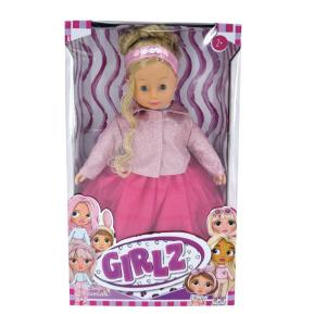 Just Toys Bambolina Girlz Κούκλα Μόδας 46cm με Ροζ Ζακέτα & Φούξια Φούστα